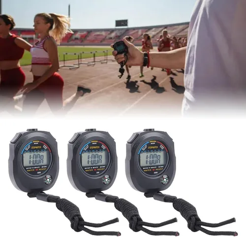 Vista 7 de GOTOTOP Cronómetro deportivo de 3 piezas, cronómetro deportivo de 40 mAh, para carreras de cronometraje, natación, juegos de baloncesto