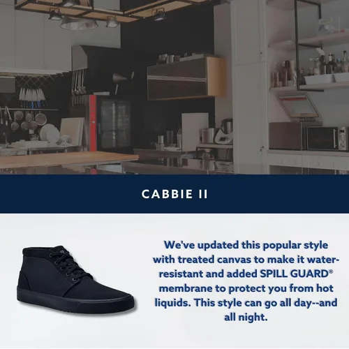 Vista 7 de Shoes for Crews Cabbie II, zapatos de trabajo unisex antideslizantes para hombre, mujer, para servicio de alimentos