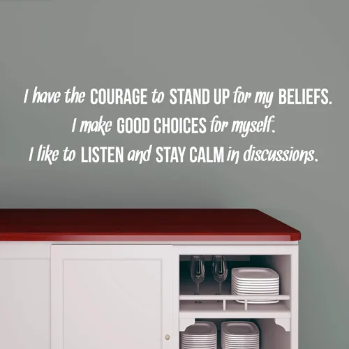 Vista 2 de Pegatinas de pared inspiradoras para decoración, citas – Pegatinas de vinilo con texto en inglés «Motivational Positive Mental Strength