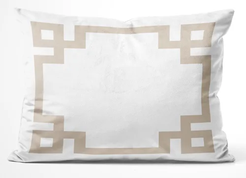 Vista 65 de Funda de almohada rectangular con cremallera en un lado impreso de 12 x 16 pulgadas, color blanco y rosa intenso Rosa fucsia