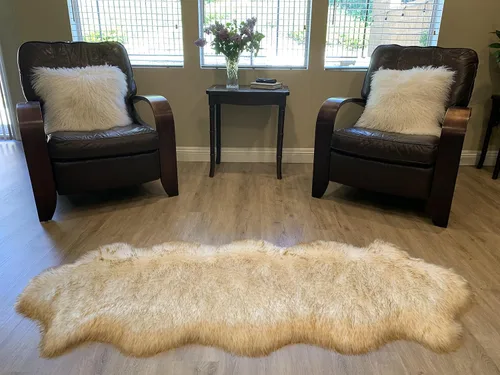 Vista 8 de LAMBZY Alfombra de pelo de oveja sintética, hipoalergénica, súper suave, sedosa para sala de estar, habitación de los niños, sofá