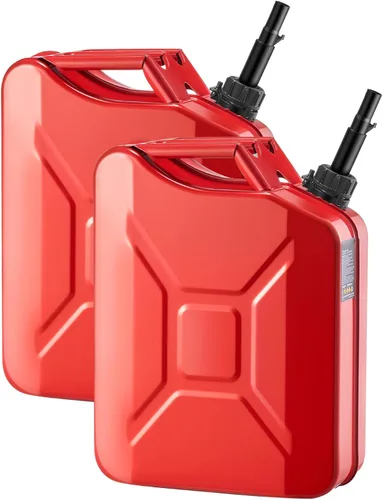 Vista 10 de VEVOR Recipiente de combustible de metal, 5.3 galones, bidón de combustible con boquilla y mango cómodo, caudal máximo de 6 l/min, tanque de gas