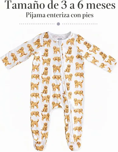 Vista 7 de Mud Pie Baby Mud Pie Dog Breed - Pijama unisex para bebé Golden Doodle