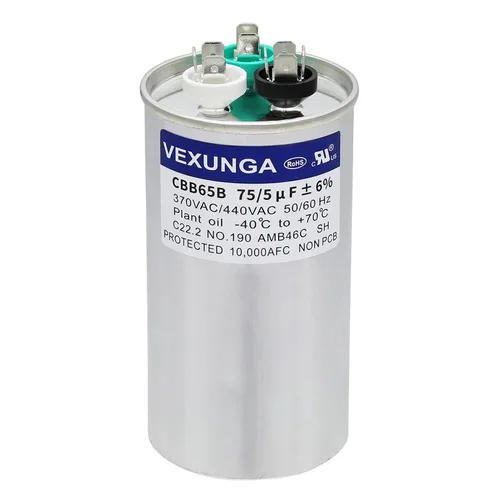 Vista 91 de VEXUNGA Capacitor Dual de Arranque Redondo A/C de 50/5 uF 50+5 MFD 370VAC o 440VAC CBB65 CBB65B Capacitores de Aire Acondicionado para Motor
