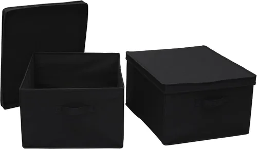 Vista 13 de Household Essentials Caja de zapatos pequeña con panel frontal transparente, resistente mezcla de poliéster, acabado crema, juego de 2
