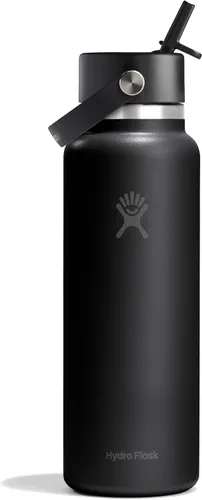 Vista 84 de Hydro Flask Botella de agua – Acero inoxidable aislado – Tapa flexible con popote de boca ancha, antiderrames, a prueba de fugas y recargable