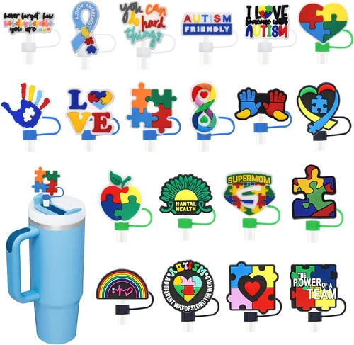 Vista 17 de 19 tapas de pajitas con diseño de juego para vaso Stanley de 40 oz/30 oz, tapa de pajita reutilizable de 10 mm, accesorios bonitos para la parte