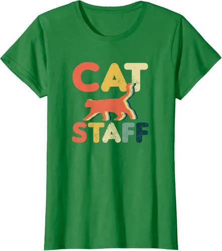 Vista 30 de Cat Servant Design Vintage Retro Staff Gift T-Shirt for Men Women