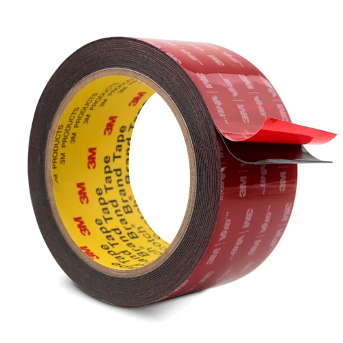 Vista 26 de Cinta adhesiva de doble cara resistente de 1/4 pulgada x 4.7 metros, cinta adhesiva de montaje de espuma impermeable 5925 para automotriz, tira
