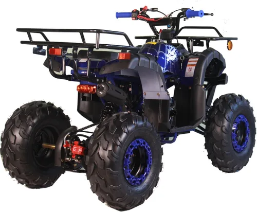 Vista 4 de X-Pro - Cuatrimoto de 150 cc con luces LED y neumáticos grandes de 19-18 in Azul araña