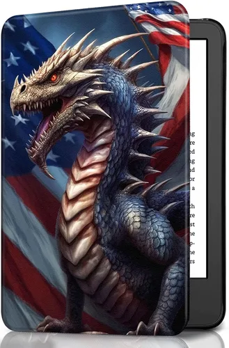 Vista 75 de Funda para Kindle básico de 6 pulgadas (11.ª generación), múltiples ángulos, piel sintética, delgada, con función de encendido y apagado automático