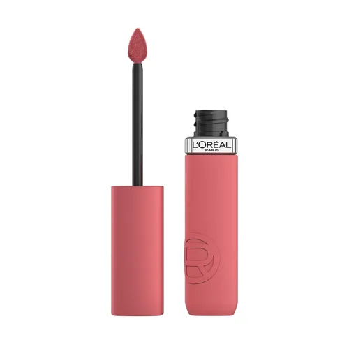 Vista 22 de L’Oréal Paris Infallible Matte Resistance - Labial líquido, hasta 16 horas de duración, tono First Kiss 600, 0.16 onzas líquidas 600 Primer beso