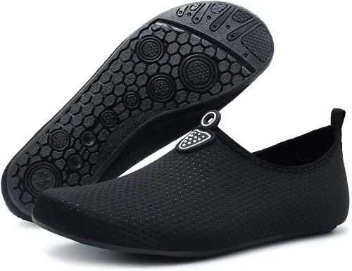 Vista 3 de QACOHU Zapatos de agua para hombre y mujer, zapatos de agua de secado rápido para buceo, surf, natación, playa, yoga