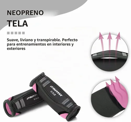 Vista 4 de RitFit Soft Hand Weights Set with Reflective Straps Walking Dumbbell Anti-Slip Reflective Strap, Jogging & Running, Physical Therapy, Aerobics