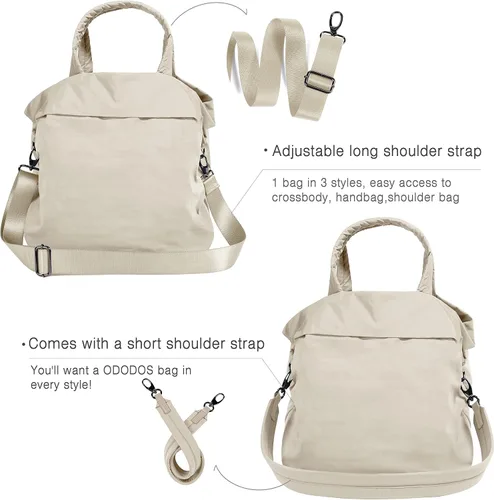 Vista 3 de ODODOS Bolsas Hobo Multi 2.0 de 19L con 2 correas para mujer, bolsos de mano, bolsos cruzados