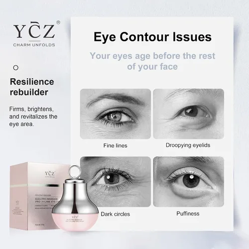 Vista 3 de Crema de masaje eléctrica Ycz para círculos oscuros, reafirmante y suavizante de líneas finas, refrescante para ojos cansados con suave vibración