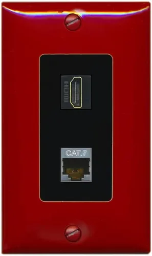 Vista 19 de RiteAV Placa de pared HDMI y Cat7 - 1 cuadrilla [negro/marfil]