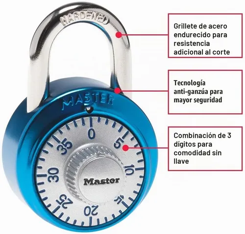 Vista 2 de Cerradura de combinación Master Lock 1561, 1561DAST