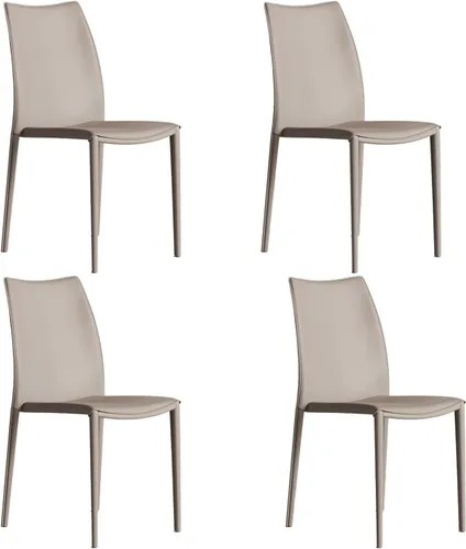 Vista 13 de Sillas de comedor de cocina, sillas de comedor apilables, silla de comedor tapizada de piel sintética, silla de hospitalidad con respaldo alto