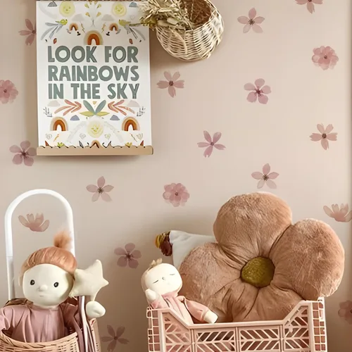 Vista 9 de Calcomanías de pared de lunares coloridos, pegatinas de pared de puntos de acuarela para niños, bebés, niñas, adolescentes y habitación de guardería