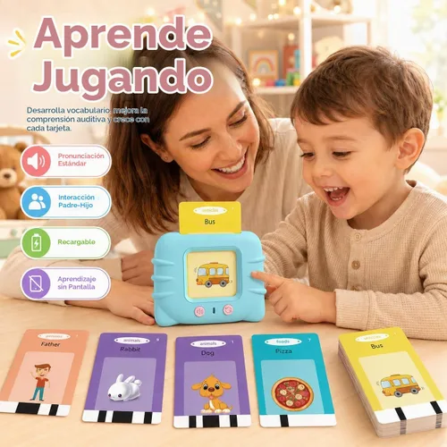 Vista 3 de Tarjetas didácticas parlantes para niños pequeños de 1, 2, 3, 4, 5 años, 224 palabras visuales, juguetes de aprendizaje de idiomas Montessori