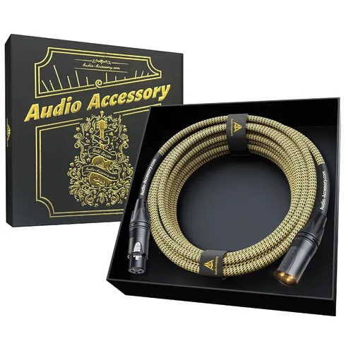 Vista 14 de AA AUDIO ACCESSORY Serie Oro Cables XLR Star Quad de 1.5 pies, Conectores Neutrik, Cable de micrófono 19AWG, Cable de micrófono trenzado en nylon