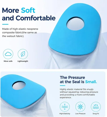 Vista 2 de Cubierta de Ducha para Línea PICC, Cubiertas de Línea PICC para Parte Superior del Brazo, Protector de Manga Reutilizable e Impermeable para Línea