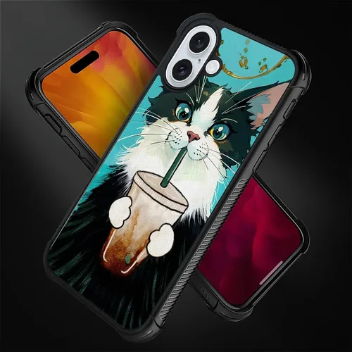 Vista 117 de Funda compatible con iPhone 15, diseño de elefantes africanos, diseño increíble a prueba de golpes, antiarañazos, carcasa trasera de policarbonato