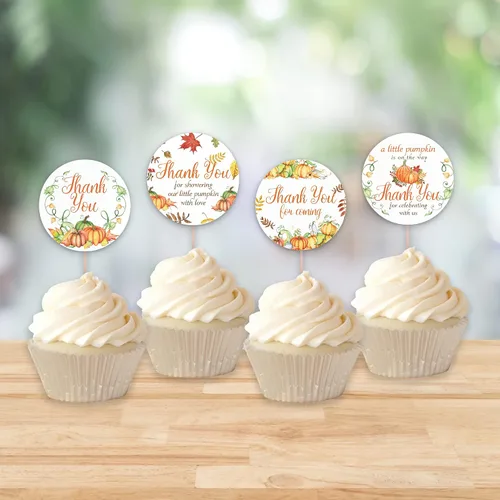 Vista 5 de Calcomanías de agradecimiento para baby shower, juego de 80 calcomanías de agradecimiento por venir, calcomanías de recuerdo de fiesta de Calabaza