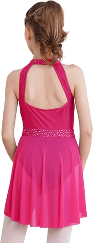 Vista 48 de CHICTRY Kids Girls Sparkly Rhinestone Ballet Gymnastics Leotards Modern Lyrical Dance Costume