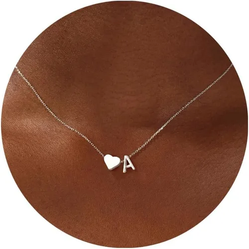 Vista 26 de Turandoss Mothers Day Gifts for Mom Wife - Dainty 18K Gold Plated Heart Initial A-Z Pendant Necklace Trendy Jewelry Heart Necklaces Birthday Mothers