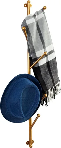 Vista 8 de MyGift Perchero de Pared de Metal Negro Mate con 6 Ganchos para Entrada y Sombreros