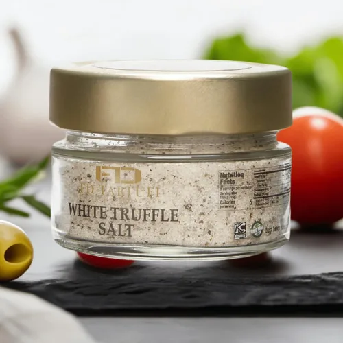 Vista 2 de FD TARTUFI - Sal de trufa blanca 120 g (4.23 oz), sal marina natural gruesa y fina sin OMG Hecho en Italia kosher trufas