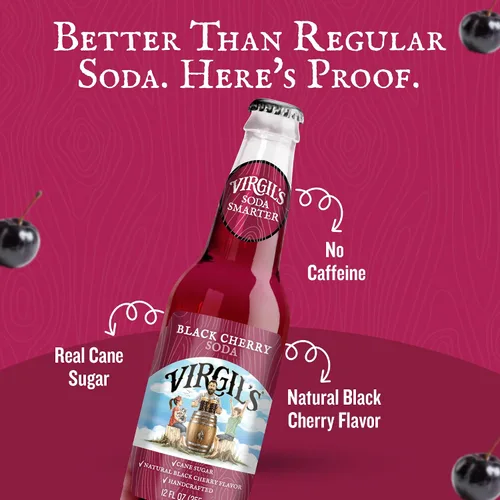 Vista 3 de VIRGILS Black Cherry Cream Soda, 12 FZ