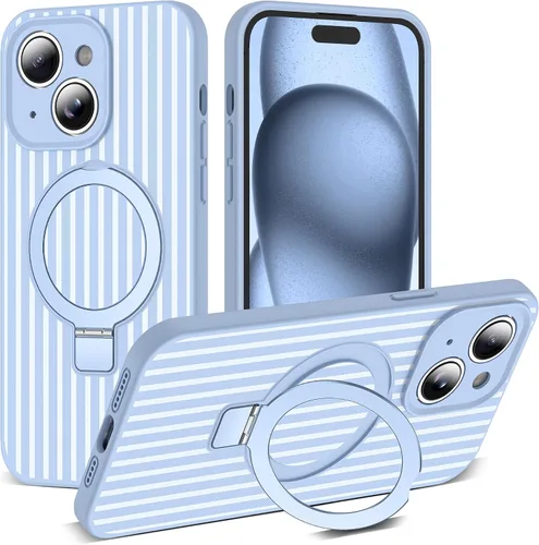 Vista 70 de SKYLMW Funda diseñada para iPhone 11 con soporte magnético invisible Compatible con Mag-Safe, a prueba de caídas de grado militar, a prueba
