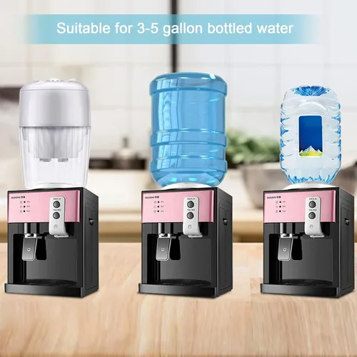 Vista 5 de Dispensador de enfriador de agua de carga superior – Dispensador eléctrico de escritorio caliente y frío, 3 ajustes de temperatura hirviendo agua