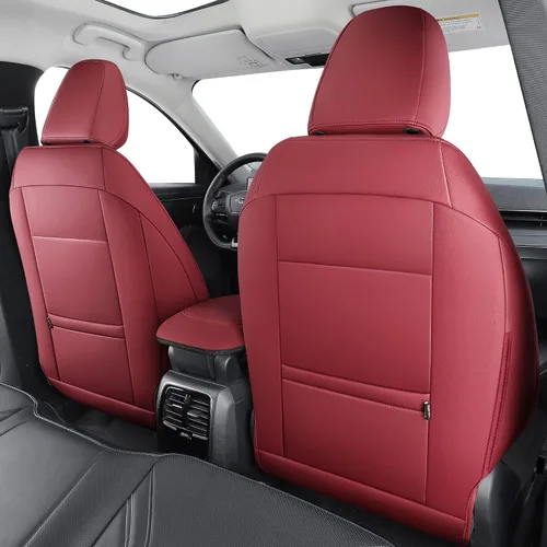 Vista 6 de 2 fundas de asiento delantero ajuste personalizado para Ford Mustang Mach E cuero sintético protector de cojín de asiento de coche para 2021 2022
