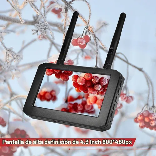 Vista 5 de Monitor FPV para cámara FPV- Pantalla FPV de 5.8 GHz 4.3 pulgadas con receptor DVR 40CH 800x480 IPS Batería incorporada para RC Hobby FPV Drone RC