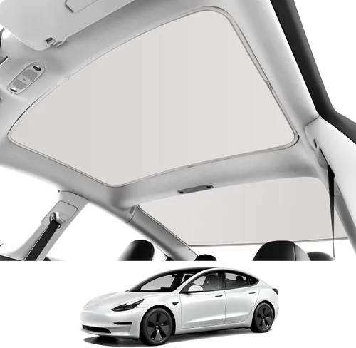 Vista 16 de Parasol de techo para Tesla Modelo 3 2026, parasol mejorado para techo solar para el nuevo Tesla Modelo 3 2024-2026, accesorios Highland