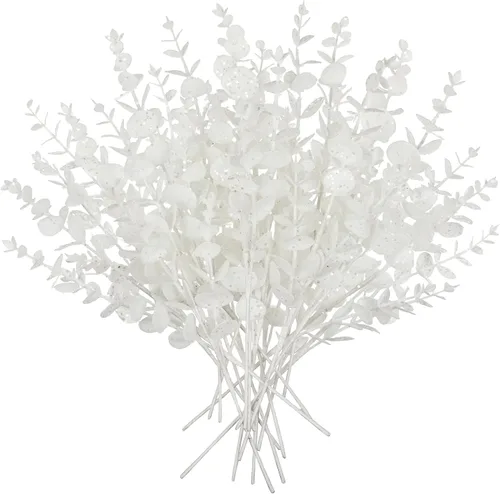 Vista 7 de Hollyone 60 cm de púas y aerosoles de árbol de Navidad 3 piezas tallos artificiales de magnolia color champán hojas de magnolia ramas de hoja de oro