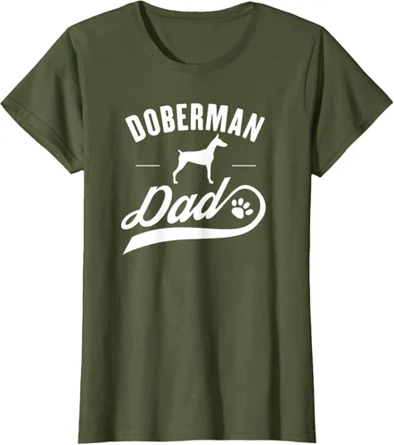 Vista 72 de Doberman Dad - Camiseta para amante del dueño del perro, Negro, S
