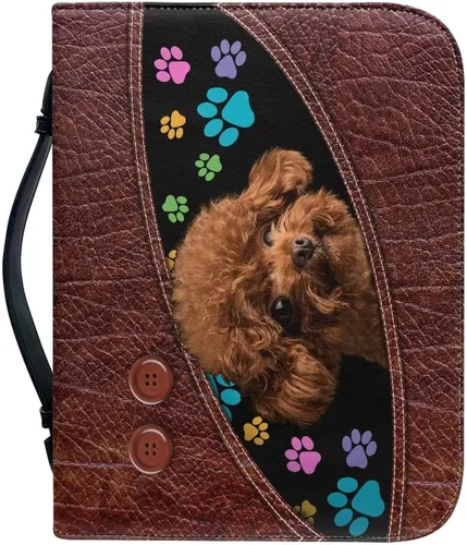 Vista 15 de Flashideas Funda de transporte ligera de la Biblia de la PU para las mujeres, cubierta de la Biblia de moda con asa para el estudio