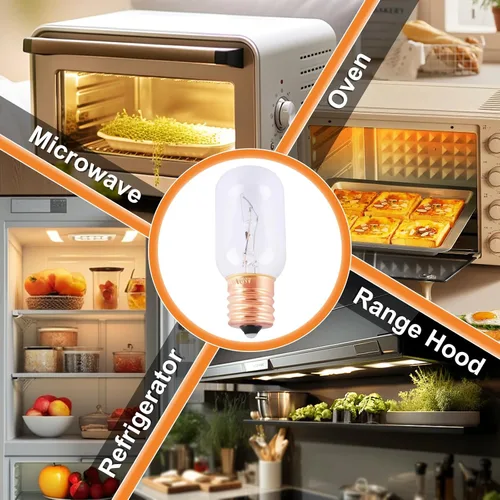 Vista 7 de Wadoy Bombilla de microondas compatible con LG, Frigidaire, Kenmore, Whirlpool, GE Range Microondas, 6912W1Z004B 125V 30W E17, bombilla de repuesto