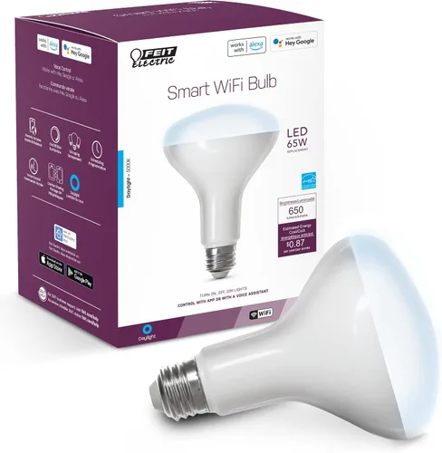 Vista 14 de Feit Electric BR30/927CA/AG Bombilla LED inteligente WiFi regulable equivalente a 65 W, no requiere concentrador, Alexa Google Assistant BR30, 5" A