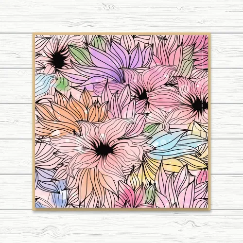 Vista 3 de Florecer flores fondo sellos transparentes para hacer tarjetas, plantas decorativas, fondo, sellos de silicona transparente para manualidades