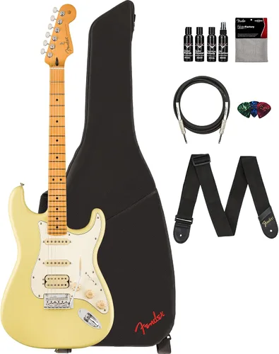 Vista 33 de Fender Player II Modified Stratocaster - Paquete de atardecer con bolsa de concierto, correa, cable, paquete de 3 púas y kit de limpieza de guitarra