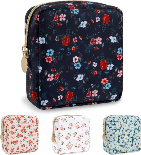Vista 111 de izuzta Nylon Lager Pequeño Slim Mini Maquillaje Bolsa Organizador, Beige, Viajes