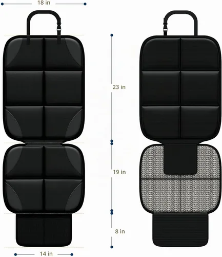 Vista 6 de Protector de Asiento de Auto MHO+All 2 Pack para Asientos de Niños y Bebés - Gran Protector de Asiento de Auto con Tela 600D Impermeable y 2