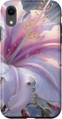 Vista 8 de Funda de flores de hibisco de invierno para iPhone 15