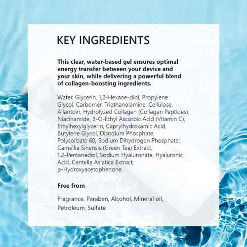 Vista 7 de Oeneis Gel de refuerzo de hidrocolágeno, gel conductor con colágeno hidrolizado, niacinamida y ácido hialurónico, para tratamientos faciales